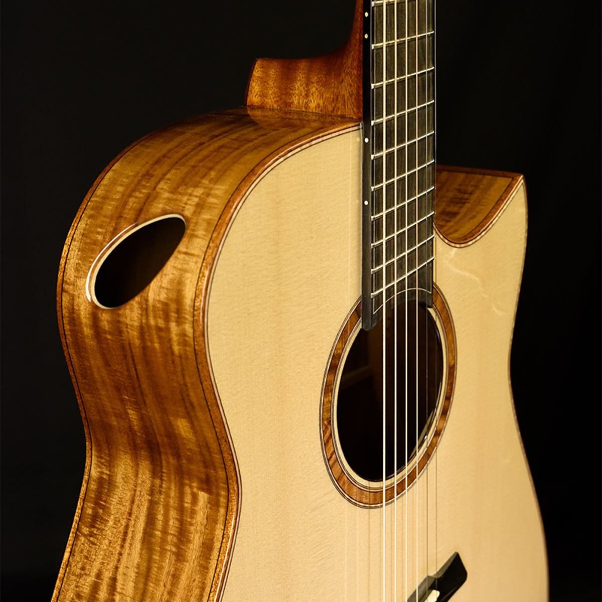 Black Label | MD Adirondack Pacific Koa Fan Fret