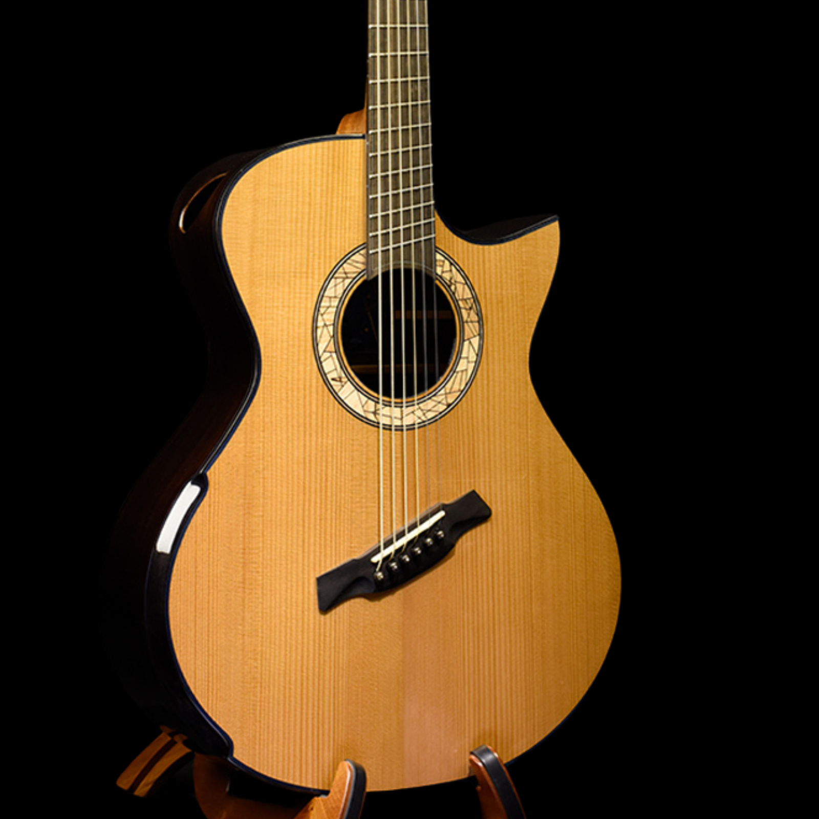 Blue Label | MJ  Adirondack African Blackwood Fan Fret Baritone | #240 Hold